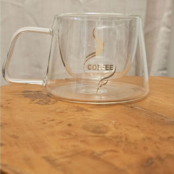 New Transparent Glass Coffee Cups - Picture 1 of 4